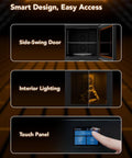 Game Changer 360 Degree UV Curing Station For 3D Prints with side-swing door, interior lighting, and touch panel interface