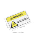 High Visibility PVC Safety Warning Stickers for Machinery and Equipment, oil warning decal 8cm x 5cm, self-adhesive for industrial use.