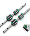 4 Piece Bearing Steel Carriage Slider Set For HGH Series Linear Guides And HGR Rails, Smooth Low Backlash Motion Components For CNC Machines, 3D Printing, And Rail Motion Systems, HGW20CC Compatible, steel rail sliders