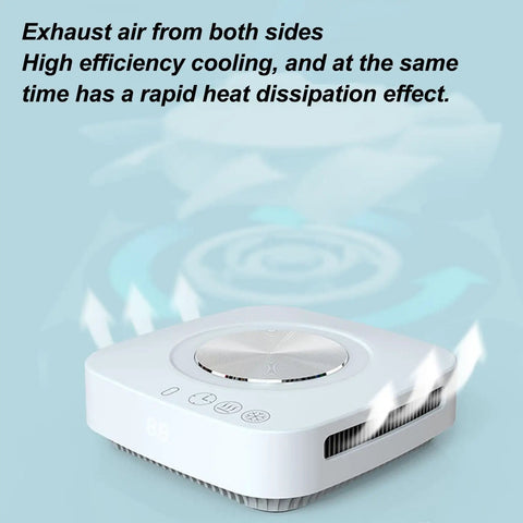 Top Pick Desk Mug Warmer And Coffee Cooler With Smart Dual Temp Control, compact white cooling device with controls.