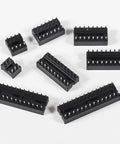 Super Handy DIP IC Sockets Kit With 66 Solder Type Adapters in various sizes on white background