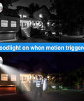 Outdoor WiFi Security Camera System With Around The Clock Recording, Spotlight Color Night Vision, Motion Tracking And Alerts, PTZ Auto Tracking, Two Way Talk, Waterproof Surveillance For Home capturing a home and intruder at night