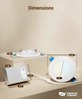 Dimensions of Six Pack Retrofit LED Recessed Can Lights, 6 Inch, With Baffle Trim, 965 Lumens, 13W, 5000K Daylight, Dimmable, Damp Rated UL Listed