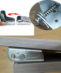 Heavy Duty Self Locking Folding Table Leg Hinges And Cold Rolled Steel Angle Braces For Sofa Beds Locks showing detail and functionality.