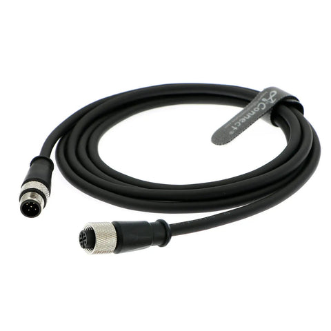 M12 5 Pin A Code Male To 5 Pin A Code Female Shielded Cable Connector For Industrial Sensors Cameras Actuators Device Networks And Fieldbus Modules 2M Long