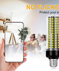Six Pack 350W Equivalent LED Corn Light Hella Bright 6000K Daylight Bulb 4041 Lumen E26 E27 Base Indoor Lighting