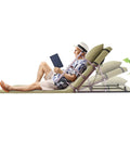 Sturdy Electric Lifting Bed Backrest With Adjustable Angle For Seniors And Patients features a man reclining at 75 inches, heavy-duty carbon steel frame.