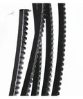 Drop In Tough Polyurethane Wedge Drive Belts For Shop Machinery Cnc Lathe Grinder Motor And Three D Printer High Module Smooth Running Transmission Kit, black polyurethane belts stacked.