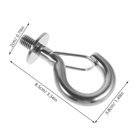 Heavy Duty Built To Last Stainless Steel M8 Hanger Bolts With Large Opening Hooks And Nuts For Swing Chairs Hammocks Racks Chains