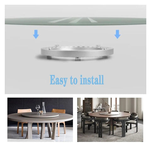Built Tough Heavy Duty Turntable Base Bearing For 8 To 32 Inch Tables, Aluminum Alloy Lazy Susan, easy to install on tables