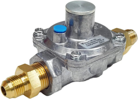 NG LPG convertible gas regulator with brass adapters for grills and stoves, ideal for efficient gas control and conversion.