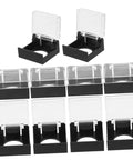 Ten Pack Button Covers For Push Switches Emergency Stop Guards Protective Plastic Covers For Industrial Machinery 16mm Button Holes Easy Install Durable Safety Shield Keeps Your Gear Protected displayed in a row.