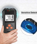 Ultimate Durable Digital Stud Finder And Wall Scanner With Bright Lcd Display For Tracking Metal Wood Iron And Live Ac Wiring Badass Drywall Detection Essential in hand with LCD display.