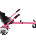 Hoverboard Seat Attachment For Kids And Adults, Adjustable Sturdy Go Kart Frame Fits 6.5, 8, And 10 Inch Hoverboards, Pink