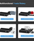 Dope Upgrade Four In One Axis Y Axis Rotary Roller Attachment For Laser Engravers Smooth 360 Degree Rotation For Cylinder Bottle And Can Projects Killer Black Build, showcasing four rotary attachments.