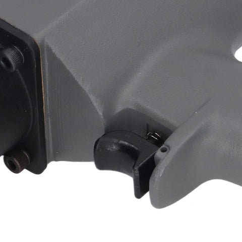 Close-up of Half Inch Air Impact Wrench With 850 Nm Torque And Full Socket Kit Heavy Duty Pneumatic Pistol Grip Tool.