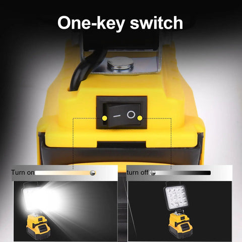 Rechargeable LED Work Light 100W Beast Bright Floodlight with one-key switch and lighting modes for versatile use