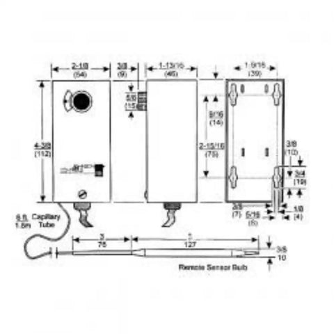Dimensions and components of plug and play freezer temperature controller for chest freezers turn your freezer into a keg fridge.