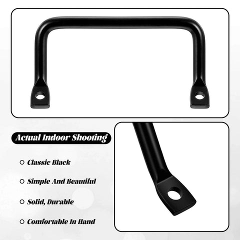 Matte Black Stainless Steel Cabinet Handles Set of 10 With 20 Screws Drawer Pulls for Kitchen Cabinets Bathroom Vanities Closets