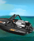 Off Road Remote Control Jet Boat With Dual Batteries And 4 Channel LED Lights Top Speed 15 To 20 Kilometers Per Hour Easy To Control