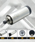Heavy Duty Air Cooled Spindle 1.5kw 24000rpm 80mm Round Router Motor For Cnc Engraving Machines front view showcasing stainless steel design.