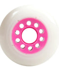 Grit Evo Outdoor Roller Hockey Wheels 76mm White Pink 4 Pack With Evo Spacers For 6mm Axles High Grip Street And Park Play