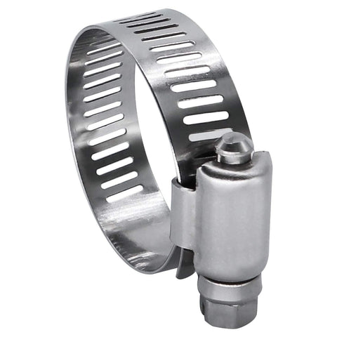 Beefed Up Stainless Steel 1 Inch Worm Gear Hose Clamp SAE 16 Size With Half Inch Band Width Fits 19 To 38 Millimeters Hoses Pack Of 10