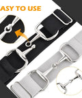 1.5 Inch Elastic Equestrian Belt With Bit Buckle And Leather Key Strap For Horse Riding Enthusiasts, black and grey options