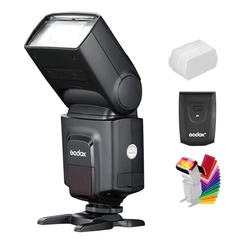 Wireless 433MHz GN33 Camera Flash Speedlite With Built In Receiver And RT Transmitter for DSLR Cameras with filters and diffuser