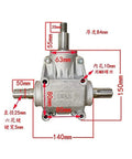 Heavy Duty T Shape Right Angle Gear Reducer Precision 1 To 1 Steering Box dimensions and features, showing 25 spline shaft and measurements.