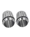 Top Tier ER32 Spring Collet Chuck With 25mm Cemented Carbide Body, two collets for secure gripping in lathe work.