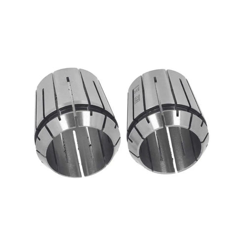 Top Tier ER32 Spring Collet Chuck With 25mm Cemented Carbide Body, two collets for secure gripping in lathe work.