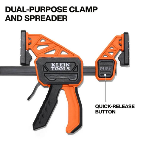 Speed Klamp Bar Clamp Set 6 Inch And 12 Inch 4 Pack With 150 Pound Clamping Force One Handed Operation for projects