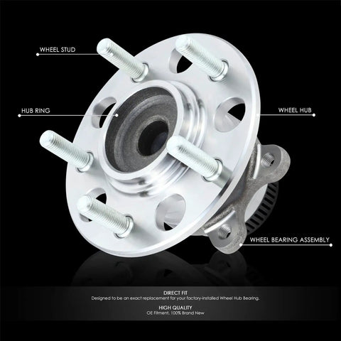 Factory Style Rear Wheel Bearing Hub Assembly For Hyundai Elantra 2007 To 2012 Driver Or Passenger Side Bare Steel Replacement