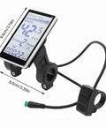 Electric Bike Display Screen Replacement 24V 36V 48V 60V LCD Meter For 31.8mm Or 22.2mm Mount, 5 Pin M5 Electric Bike Screen