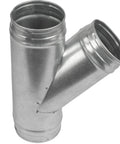 Beefy 4 Inch Duct Splitter With 45 Degree Branch, 4x4x4 Spiral Wye Connector For Exhaust Fans And Dryer Vents, Heavy Duty Galvanized