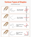 Various types of staples for 100W Plastic Welder Gun With 800 Hot Staples And Led Light Rapid Heating Bumper Repair Kit.