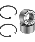 Top Shelf Heavy Duty Rear Wheel Bearing Seal Kit For Polaris Ranger Sportsman Ace Rzr Models 3514917 3515087 7710440 featuring two steel bearings and snap clips.