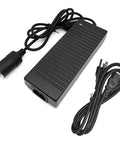 Heavy Duty AC To DC Converter 220V To 12V 15A Car Power Adapter with plug, power cord, and cigarette lighter socket.