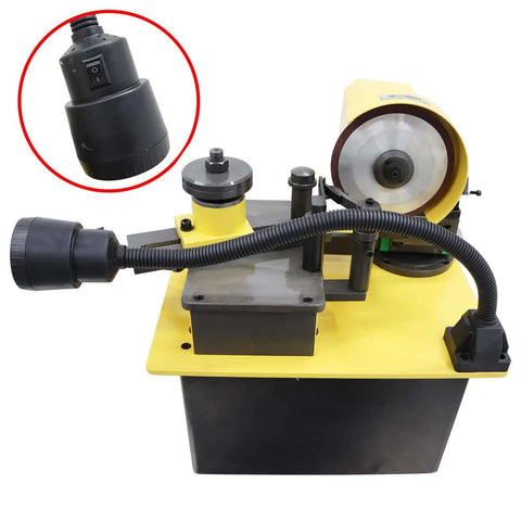 Pro Grade Electric Saw Blade Sharpener For Welding And Hacksaw Teeth With Built In LED lamp and premium diamond grinding wheel.
