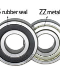 All Weather 6707-2RS Deep Groove Ball Bearing Thin Wall 35x44x5 Rubber Seal alongside a ZZ Metal Seal