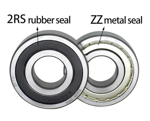 All Weather 6707-2RS Deep Groove Ball Bearing Thin Wall 35x44x5 Rubber Seal alongside a ZZ Metal Seal