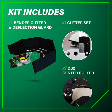 Kit includes Portable Rebar Bender and Cutter with 8 Amp Pro Motor Bends And Cuts Grade 60 Rebar Up To 3/8 1/2 Or 5/8 Inch Max 180 Degree Angles