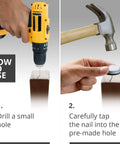 How to use Nail On Furniture Sliders 16 Pack For Chair Legs One Point Five Inch Premium Floor Protectors with steel nails