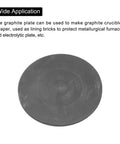 Pro Grade High Purity Graphite Block Disk Ingot Plate Sheet 100x5mm for melting, casting, electrolysis. Round graphite plate for lab use.