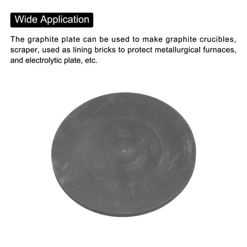 Pro Grade High Purity Graphite Block Disk Ingot Plate Sheet 100x5mm for melting, casting, electrolysis. Round graphite plate for lab use.