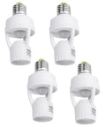 Smart Motion Sensor Light Socket Screw In Bulb Adapter For E26 E27 Outlets Auto On Off When Motion Detected No Fuss Install Perfect For Garage Storage Rooms Hallways Basements 4 Pack, white 4-pack screw-in adapters