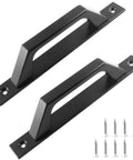 2 Pack Sliding Barn Door Handle 7.9 Inch Aluminum Alloy Door Pull For Sliding Barn Gate Cabinet Closet Drawer Garage Shed Black Finish Includes Mounting Screws Durable Aluminum Alloy Construction For Lasting Use With 0.18 Inch Mounting Holes