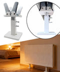 Sturdy Adjustable Floor Radiator Bracket Made From Steel With Smooth Finish Secure Support Feet For Bedroom And Living Room