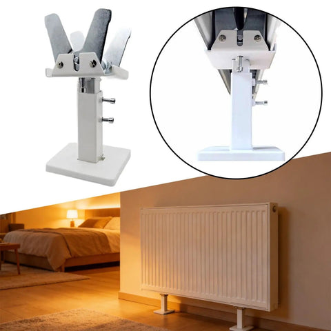 Sturdy Adjustable Floor Radiator Bracket Made From Steel With Smooth Finish Secure Support Feet For Bedroom And Living Room